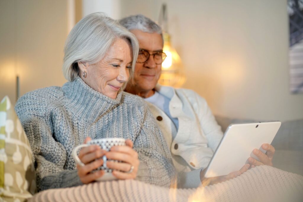 Couple on Couch - Winter